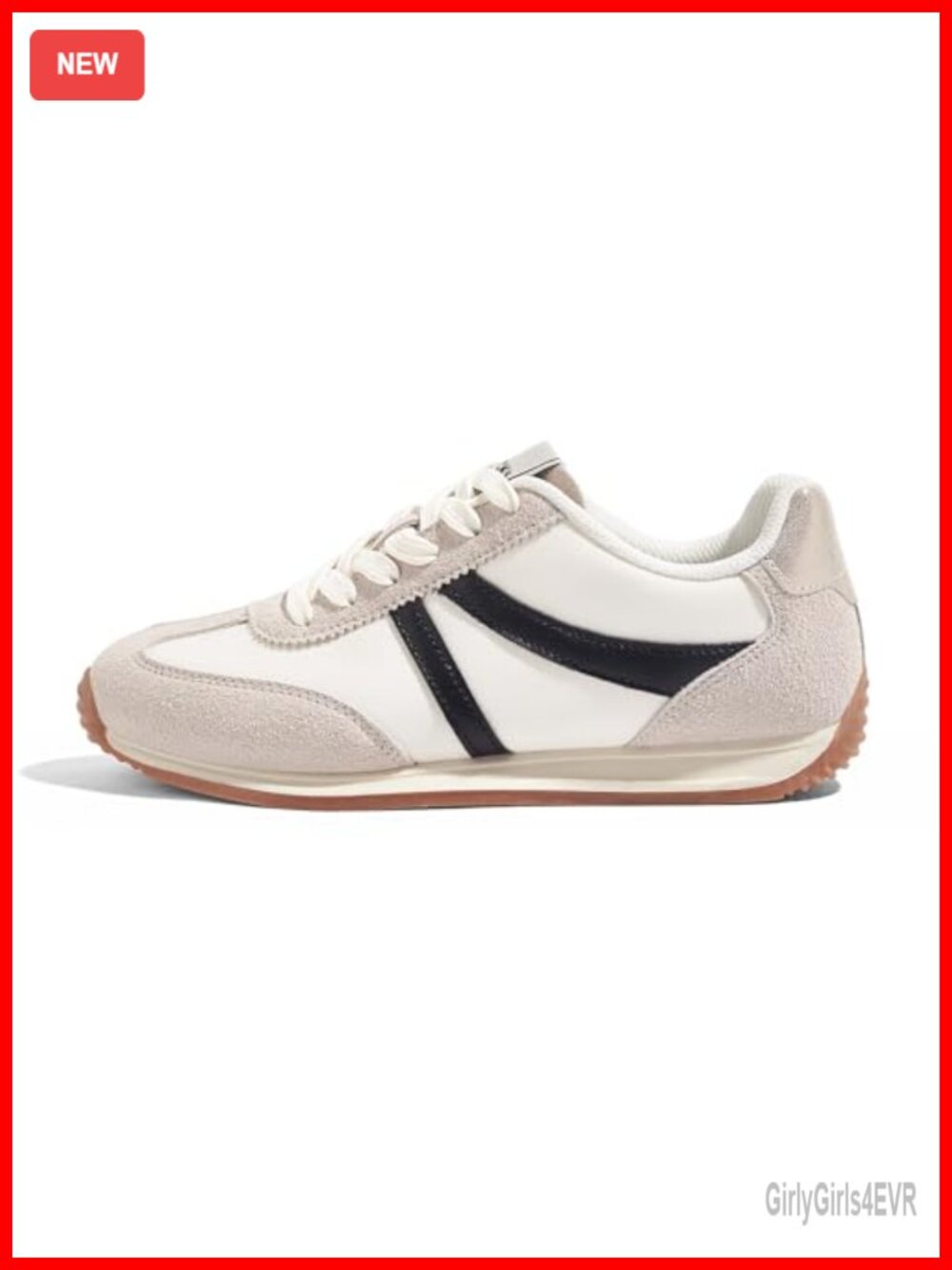 Lucky Step Women's Retro Fashion Sneakers Leather Lace-Up Athletic Shoes